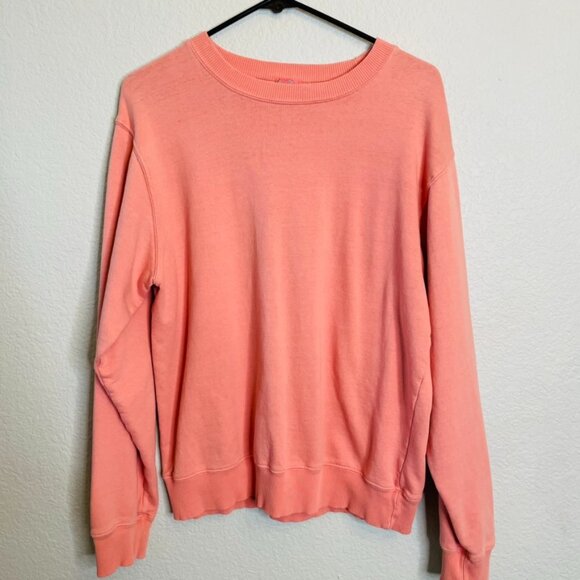 John Galt Peachy Pink Oversized Relaxed Basic Beachy Crewneck | Medium - Picture 1 of 5